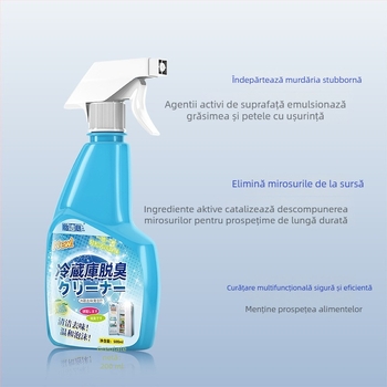 Spray deodorant pentru frigider – fără parfum, pulverizator de uz casnic, elimină mirosurile, petele și mucegaiul