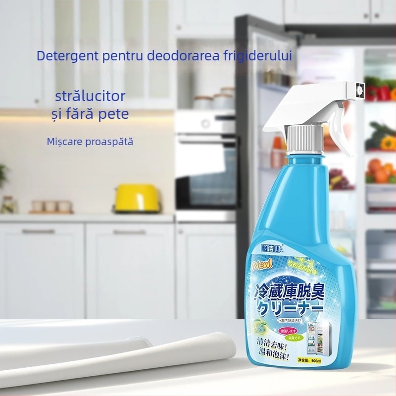 Spray deodorant pentru frigider – fără parfum, pulverizator de uz casnic, elimină mirosurile, petele și mucegaiul