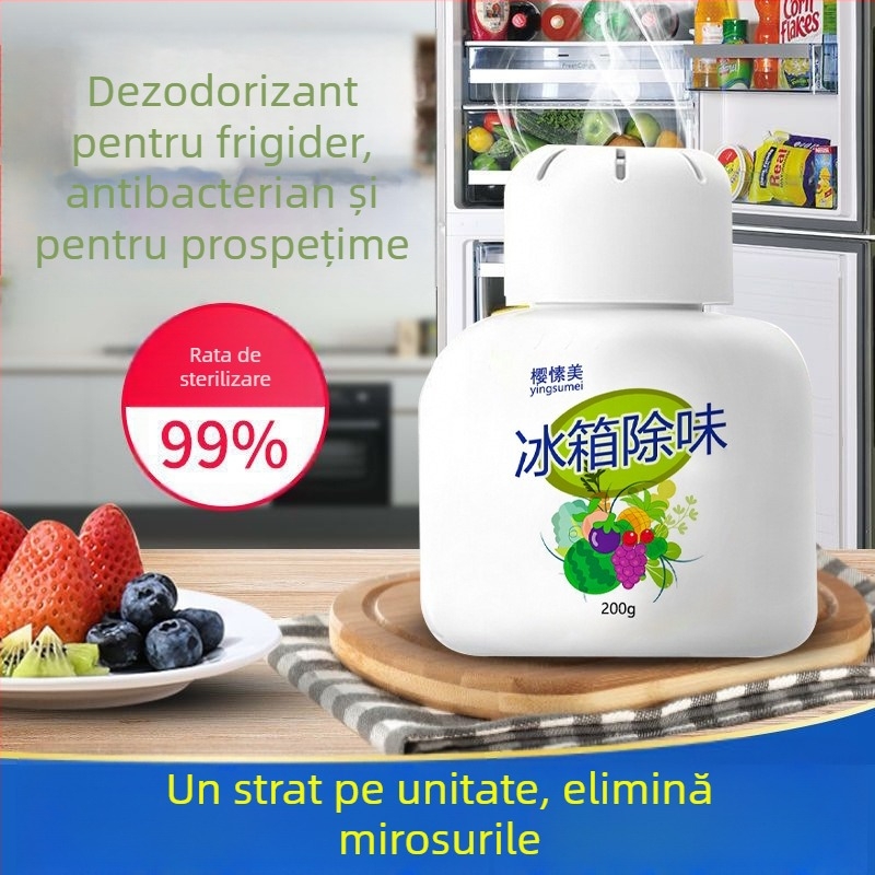 Deodorant pentru frigider Qiwang, 200 g, aromă proaspătă, model 3566