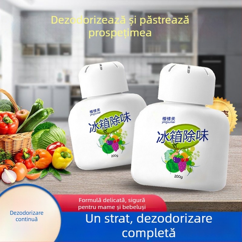 Deodorant pentru frigider Qiwang, 200 g, aromă proaspătă, model 3566