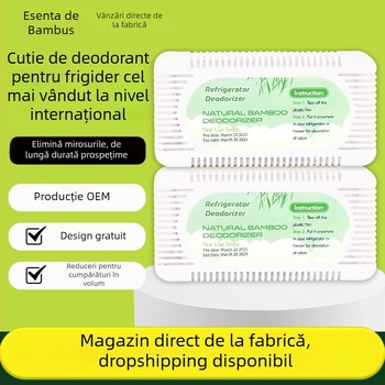 Geantă cu cărbune de bambus pentru frigider – Bamboo rhythm; funcție: absorbție de umiditate și deodorare; categorie: geantă din cărbune de bambus; spațiu potrivit: frigider; greutate: 50 g