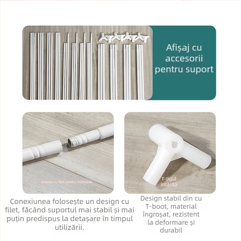 Fiting de tip T pentru plasă de țânțari – suport din oțel, utilizare generală, compatibilitate universală, montaj într-un singur element