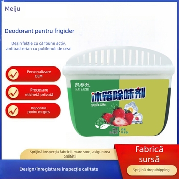 Deodorant frigider – Multifuncțional, Tea polyphenols + activated carbon, 120 g, Guangdong origine, Kaiazhi