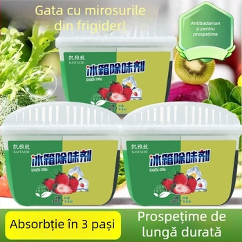 Deodorant frigider – Multifuncțional, Tea polyphenols + activated carbon, 120 g, Guangdong origine, Kaiazhi