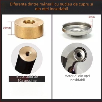Maner pentru ușă de duș din sticlă, oțel inoxidabil 304, distanță între găuri 440 mm, finisaj fin lustruit, stil modern minimalist
