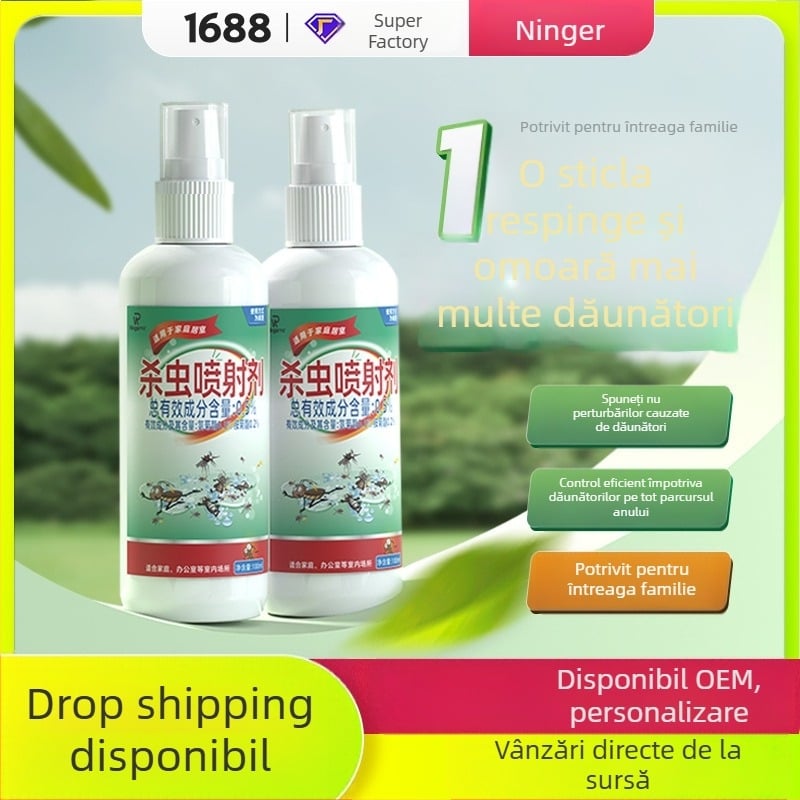 Spray insecticid împotriva țânțarilor și muștelor – 100 ml lichid, Pesticid wp20090035, Ușor toxic