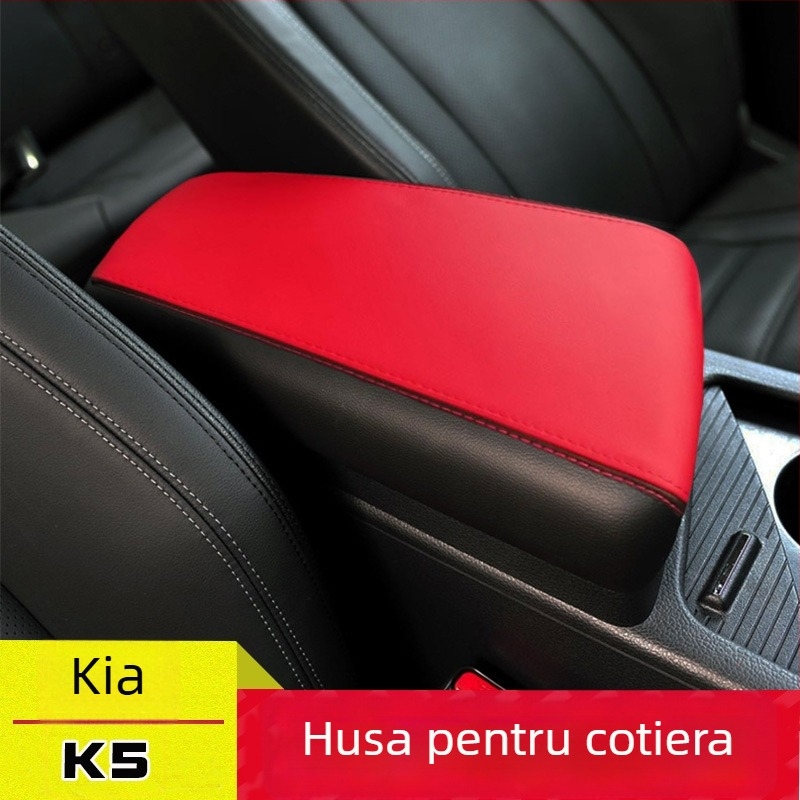 Capac din piele pentru cutia de sub braț Kia K5, pentru modelele 11–25, consolă centrală, 100 g, personalizare disponibilă