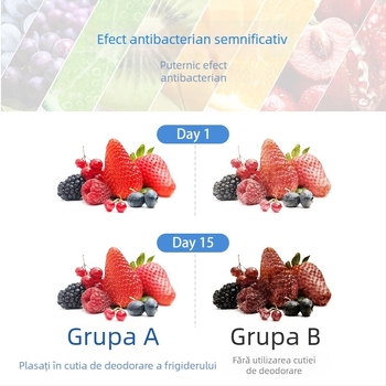 Deodorizant pentru frigider cu carbon activ – anti-mucegai și antibacterian, 150 g, Juqi