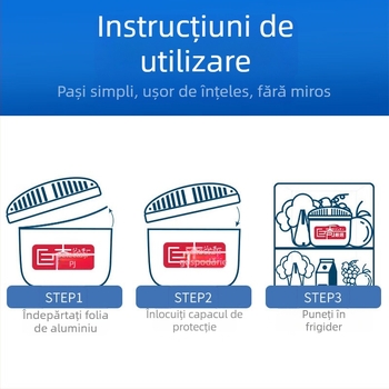 Deodorizant pentru frigider cu carbon activ – anti-mucegai și antibacterian, 150 g, Juqi