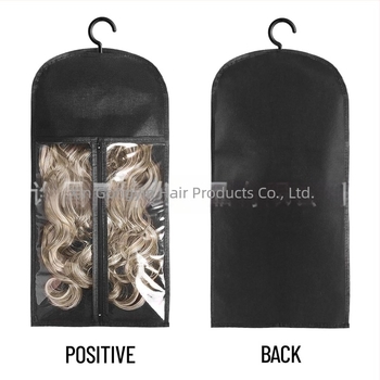 Yunjin Sac de depozitare pentru peruci din material nețesut, cu husă PVC anti-praf – tip agățat