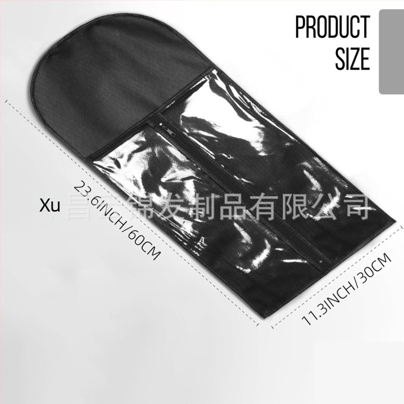Yunjin Sac de depozitare pentru peruci din material nețesut, cu husă PVC anti-praf – tip agățat