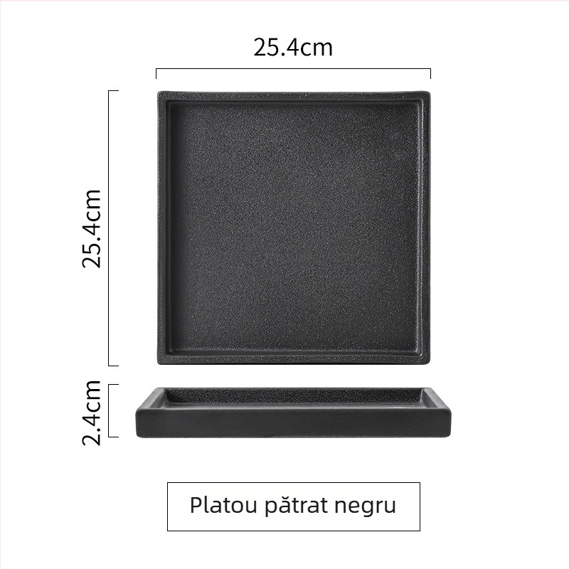 Tavă de baie din porțelan pentru accesorii de baie și prosoape – formă neregulată, stil modern minimalist, compatibil cu cuptorul cu microunde