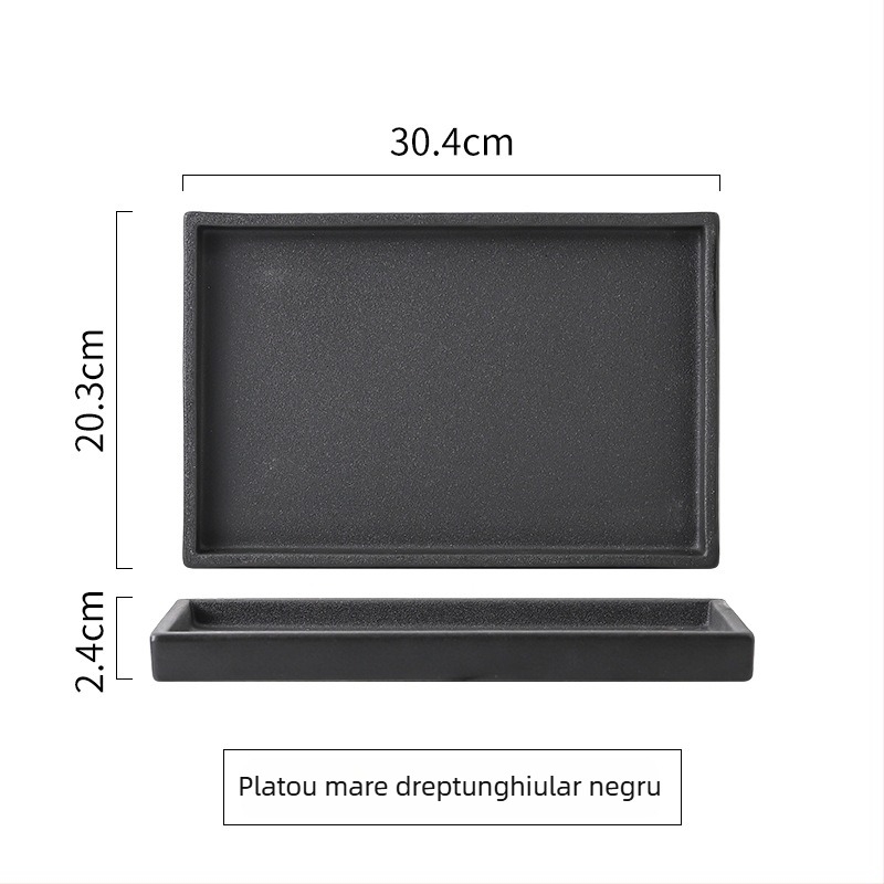 Tavă de baie din porțelan pentru accesorii de baie și prosoape – formă neregulată, stil modern minimalist, compatibil cu cuptorul cu microunde