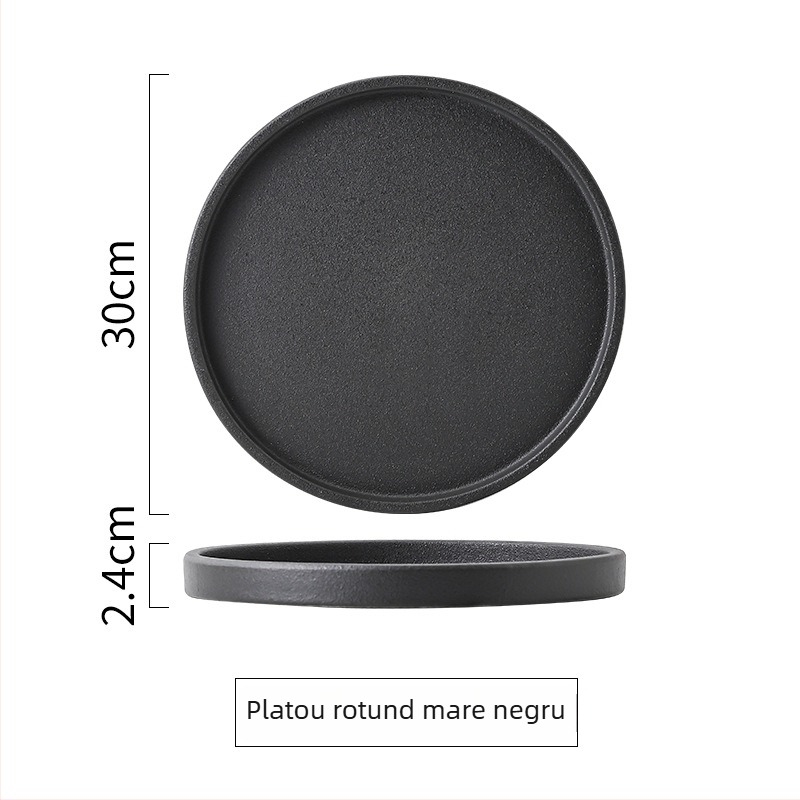 Tavă de baie din porțelan pentru accesorii de baie și prosoape – formă neregulată, stil modern minimalist, compatibil cu cuptorul cu microunde