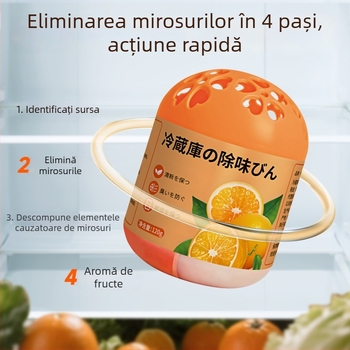 Cutie deodorant frigider, formă ou, 120 g, parfum portocală proaspătă, pachet de 132 bucăți