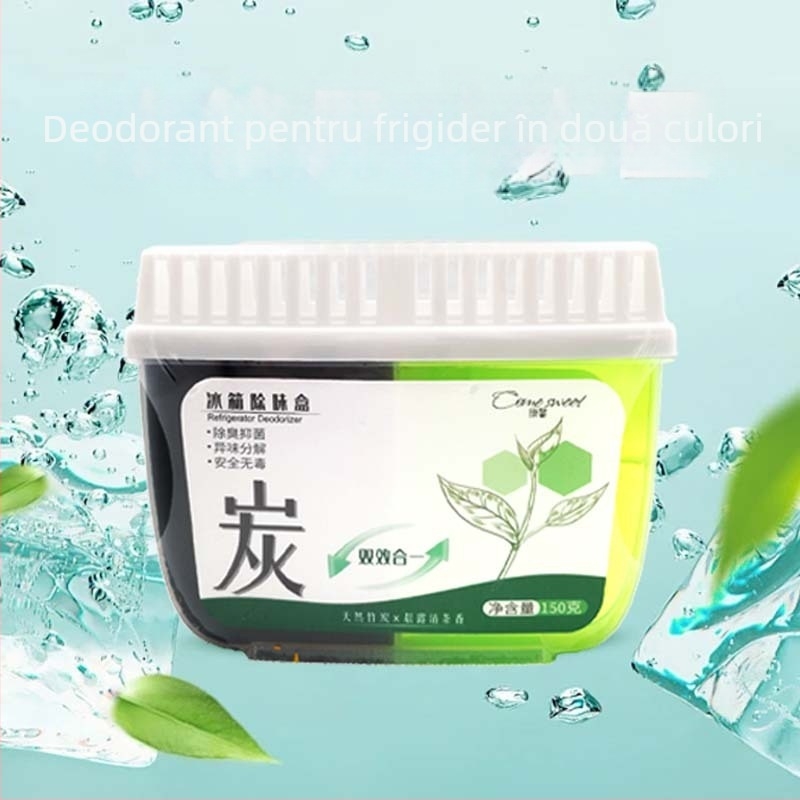 Kangxin Deodorant pentru frigider, parfum din cărbune de bambus cu ceai, solid, 48 buc.