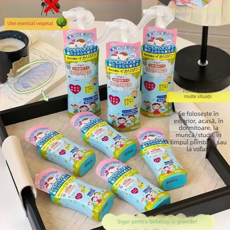 Spray împotriva țânțarilor – formulă lichidă, 80 ml/200 ml, netoxic, certificat pesticid WP20120071