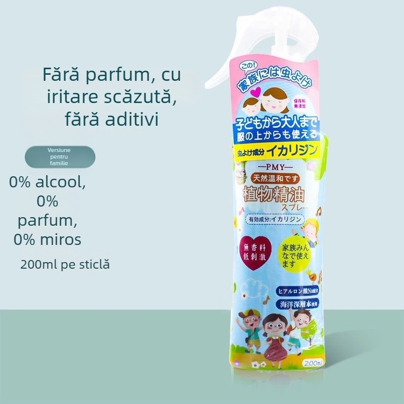 Spray împotriva țânțarilor – formulă lichidă, 80 ml/200 ml, netoxic, certificat pesticid WP20120071