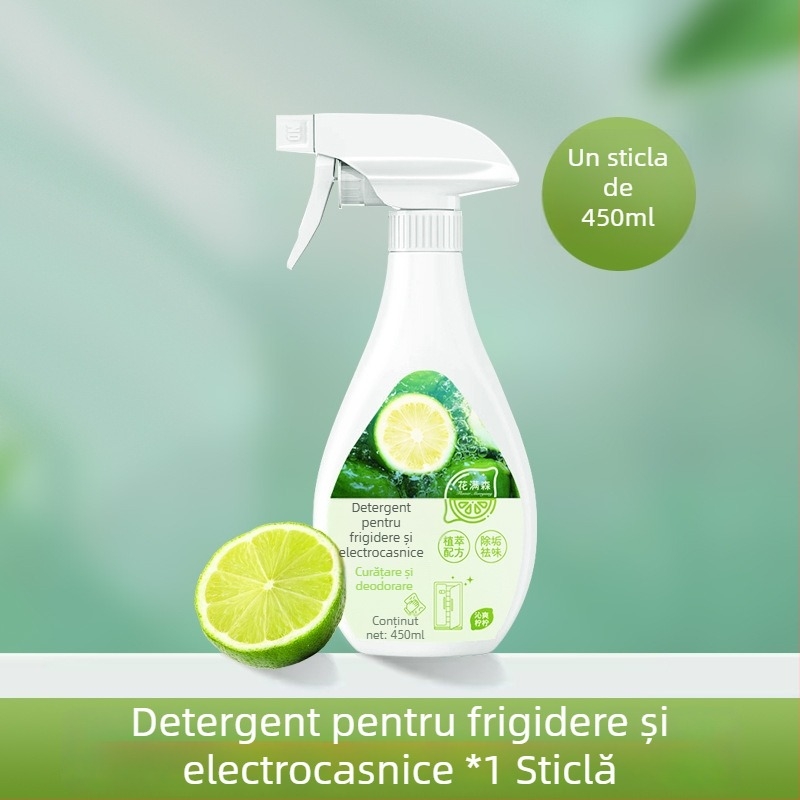 Curățitor multifuncțional pentru frigidere și electrocasnice de bucătărie – antibacterian, dezinfectare profundă, elimină mirosurile, elimină depunerile de calcar, elimină petele de ulei, 450ml