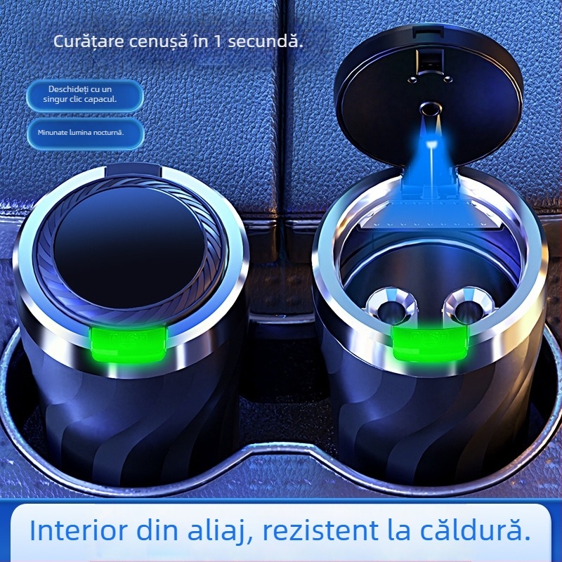 Scrumieră auto BY-1351 cu corp din plastic pentru consola centrală, 160 g, Bymaocar