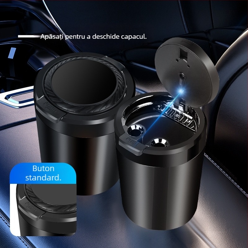 Scrumieră auto BY-1351 cu corp din plastic pentru consola centrală, 160 g, Bymaocar