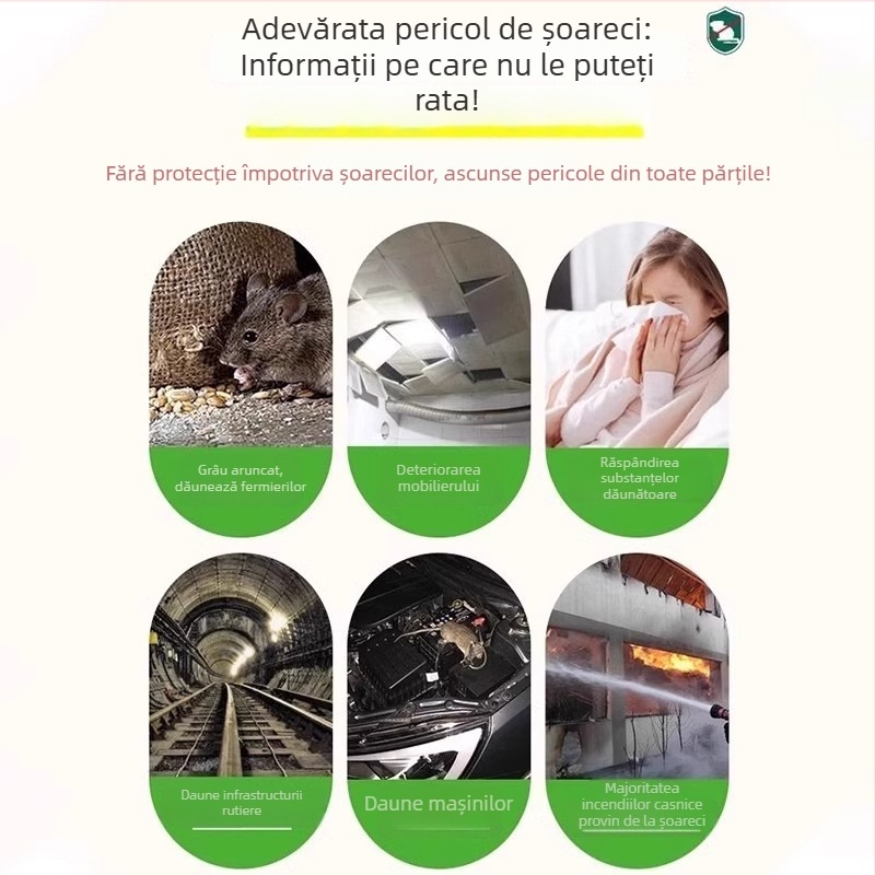 Bile solide pentru repelența șoarecilor – rodenticid pentru interior/exterior, 16 g, ambalaj de 5 sau 10 bucăți, model 233