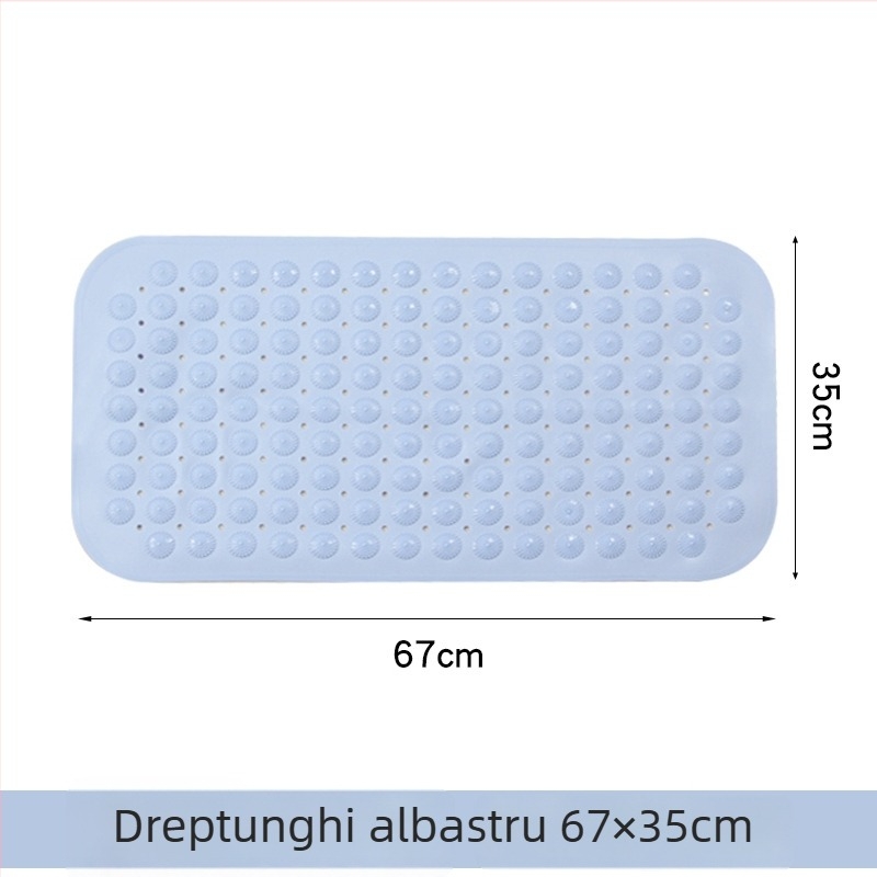 Covoraș antiderapant pentru baie, PVC, pătrat, baie, stil modern minimalist, lavabil