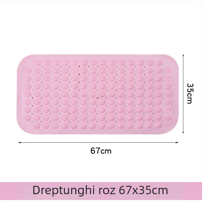 Covoraș antiderapant pentru baie, PVC, pătrat, baie, stil modern minimalist, lavabil