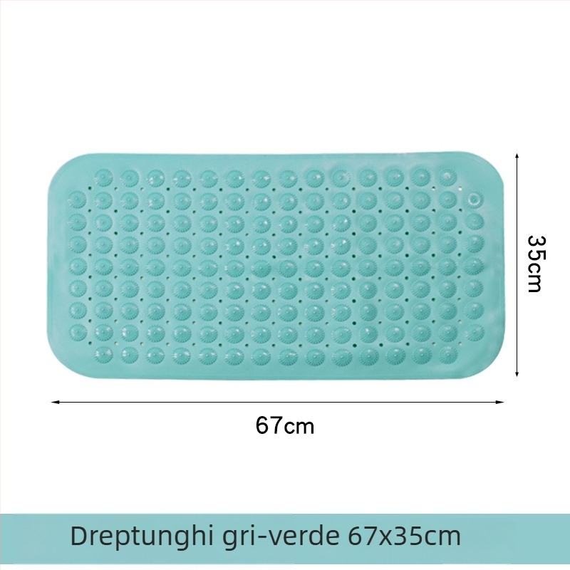 Covoraș antiderapant pentru baie, PVC, pătrat, baie, stil modern minimalist, lavabil