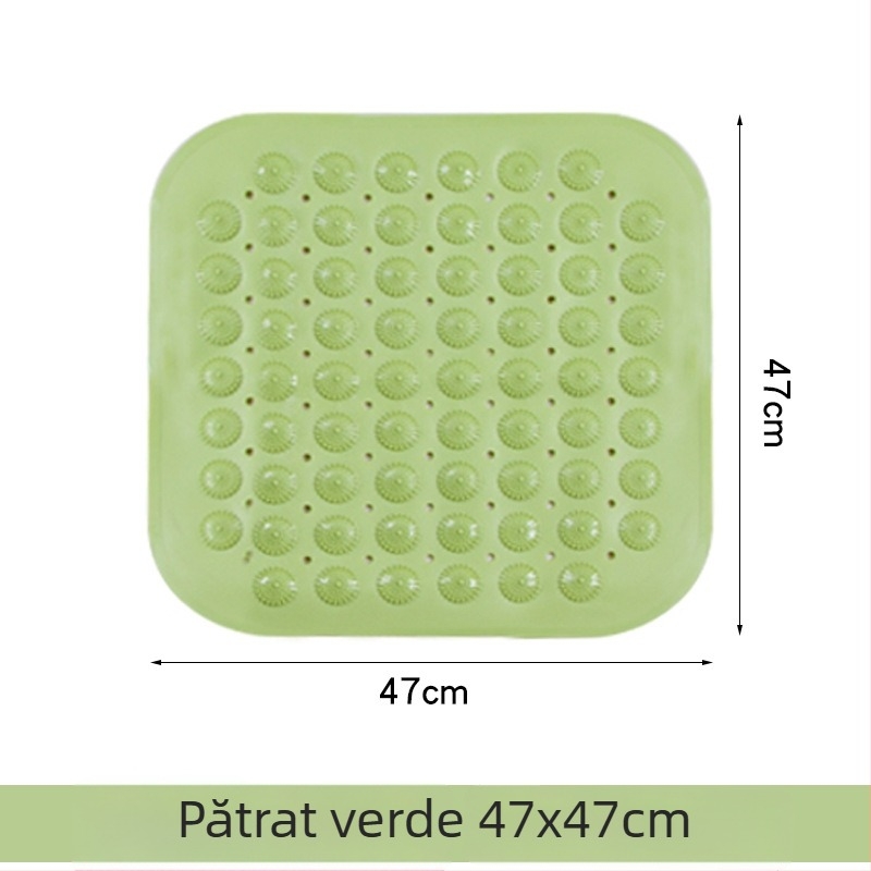Covoraș antiderapant pentru baie, PVC, pătrat, baie, stil modern minimalist, lavabil