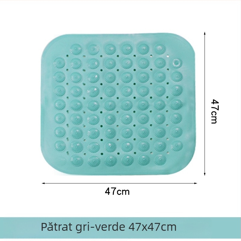 Covoraș antiderapant pentru baie, PVC, pătrat, baie, stil modern minimalist, lavabil