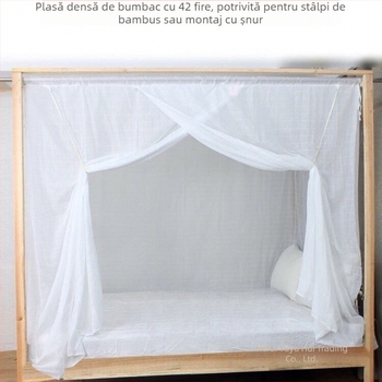 Plasă de insecte pentru pat, ușă simplă, din oțel inoxidabil, suport din țeavă de oțel inox, montaj necesar