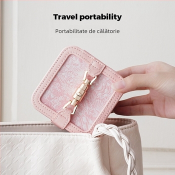 SP01328 Cutie de bijuterii din piele, broderie vintage, finisaj moale