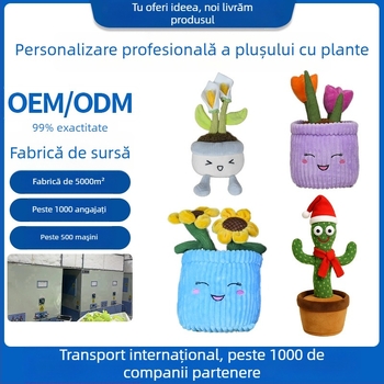 Jucărie de pluș personalizabilă cu temă plantă/fruct — pluș moale din bumbac; umplutură PP; personalizare după probă; ambalaj pungă plasă