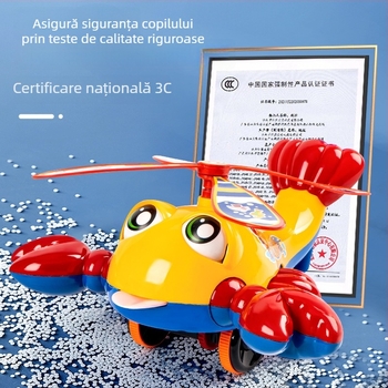 Cărucior de învățare pentru mers cu bară unică – jucărie din plastic, antiderapant, pentru copii 0-3 ani