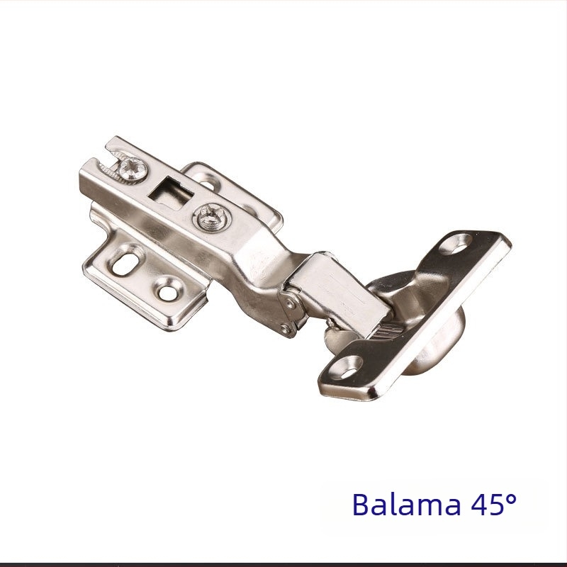 Șarnier pentru ușa dulapului cu unghiuri speciale, model LRH30/45/90, oțel laminat la rece, placare lucioasă cu nichel, Longrun