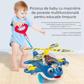 Mergător pentru copii cu povești — jucărie educațională multifuncțională, din plastic, 0–3 ani, dezvoltă coordonarea mână-ochi