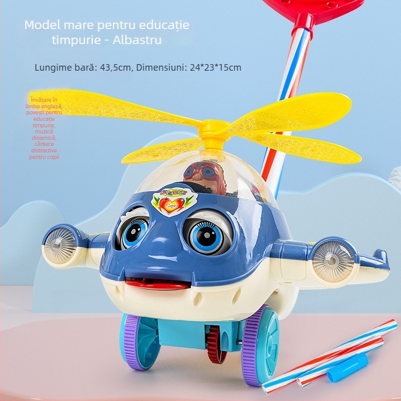 Mergător pentru copii cu povești — jucărie educațională multifuncțională, din plastic, 0–3 ani, dezvoltă coordonarea mână-ochi