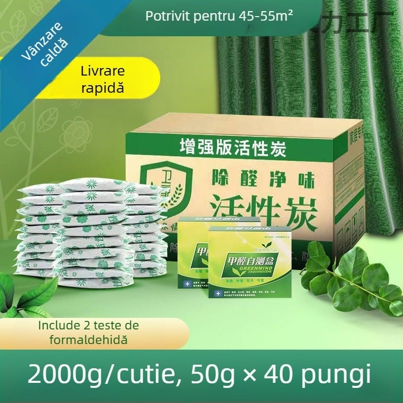 Geantă cu cărbune activ din bambus pentru casă și mașină – elimină mirosuri, reduce formaldehida, deodorant interior pentru vehicul