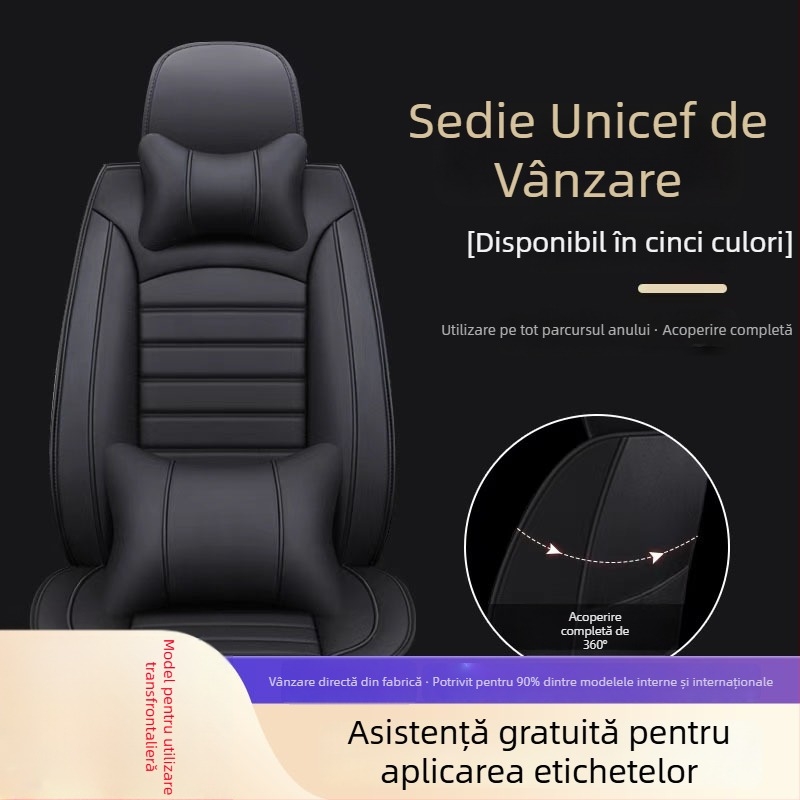 Set huse scaune auto pentru modele dedicate – universal pentru patru anotimpuri, rezistent la uzură, suprafață din poliester, umplutură din burete, margine cusută