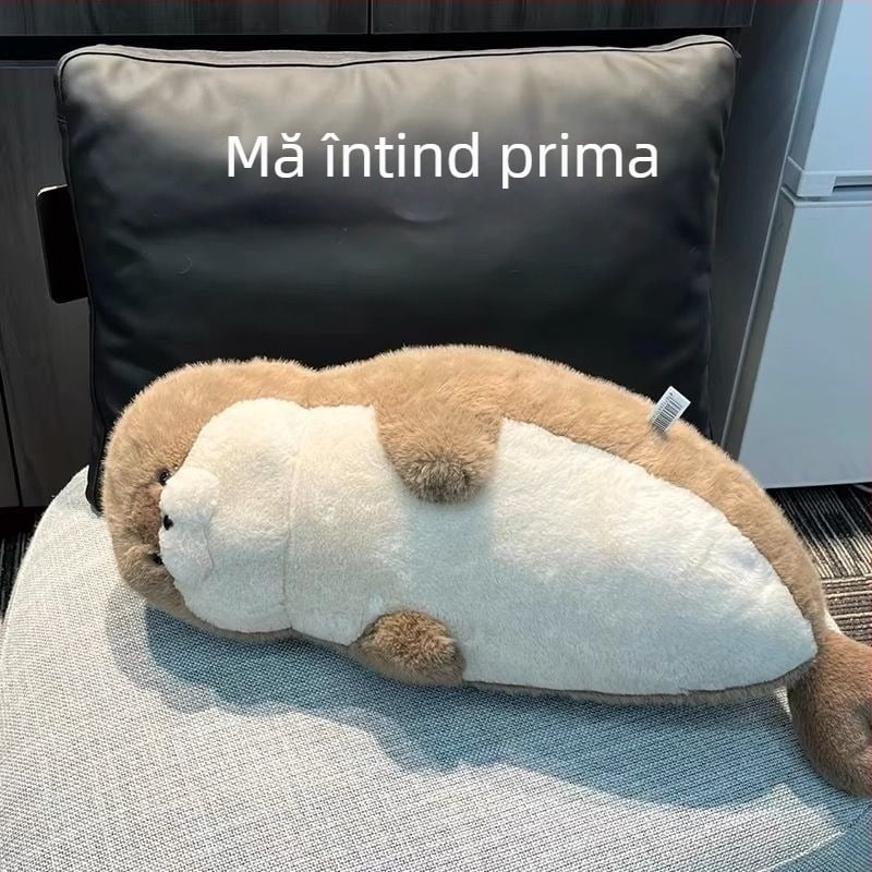Jucărie de pluș - animal, blană lungă, umplutură din fibre de bumbac, multifuncțional