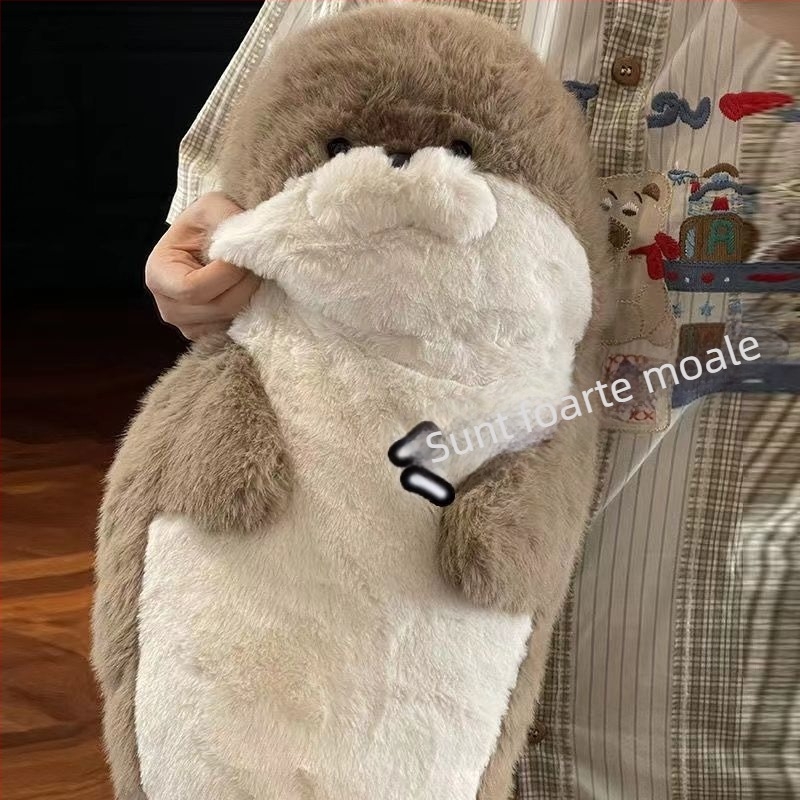 Jucărie de pluș - animal, blană lungă, umplutură din fibre de bumbac, multifuncțional