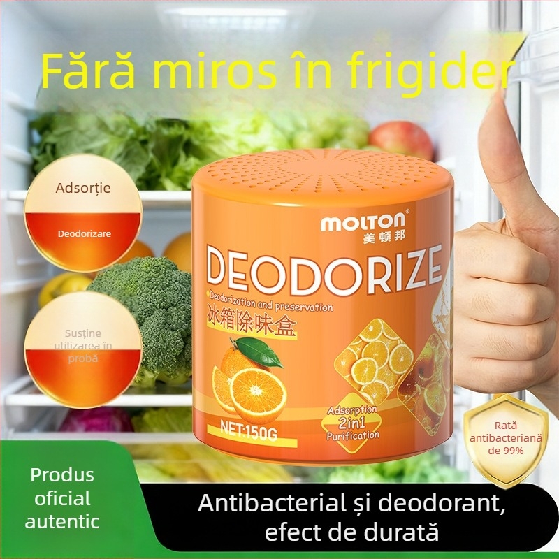 Meidunbang Deodorizant pentru frigider – Deodorant de aer, 150 g, Aromă portocalie