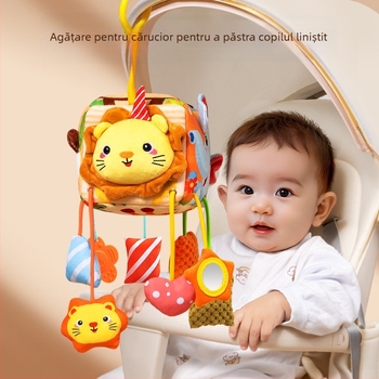 Zornăitoare pentru pătuț cu clopoțel suspendat – jucărie ABS pentru bebeluși (0–3 ani), dezvoltă prinderea și simțurile