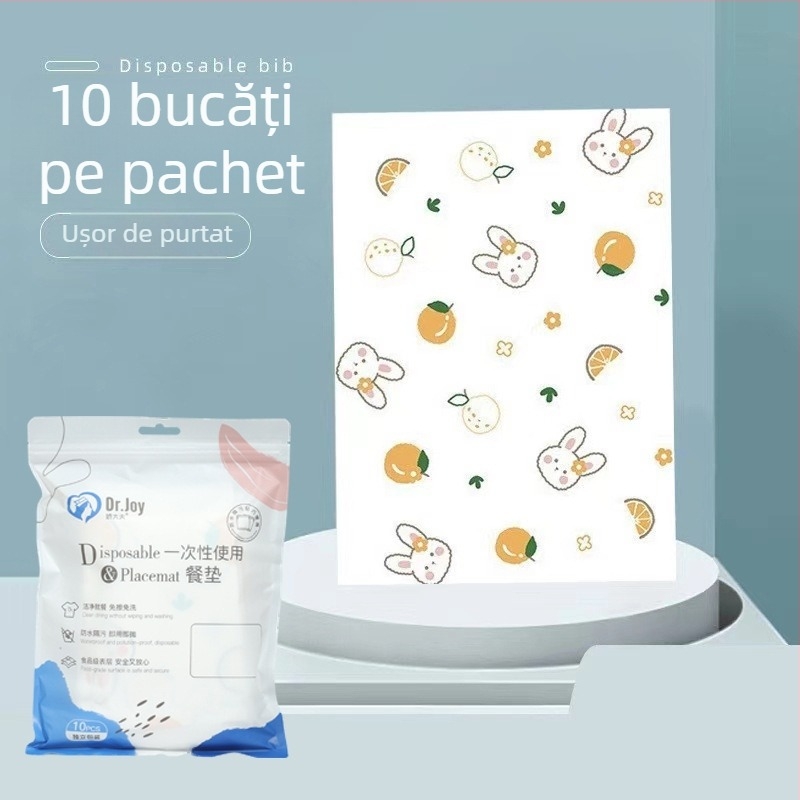 Covoraș de masă din hârtie, de unică folosință, pentru sugari și copii; anti-murdărire și rezistent la ulei; personalizare disponibilă