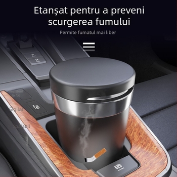 Scrumieră auto AC-813, ABS, 68 g, pentru autovehicul și uz casnic