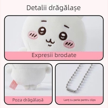 Accesoriu de pluș Usagi pentru atârnat – păpușă de pluș, material textil, umplutură din burete, potrivit pentru sugari 0–3 ani