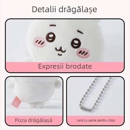 Accesoriu de pluș Usagi pentru atârnat – păpușă de pluș, material textil, umplutură din burete, potrivit pentru sugari 0–3 ani