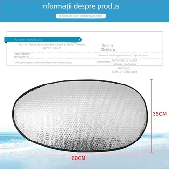 Loving pernă de protecție solară pentru mașini electrice și motociclete — protecție solară, izolație termică, protecție împotriva prafului, folie de aluminiu reflexivă