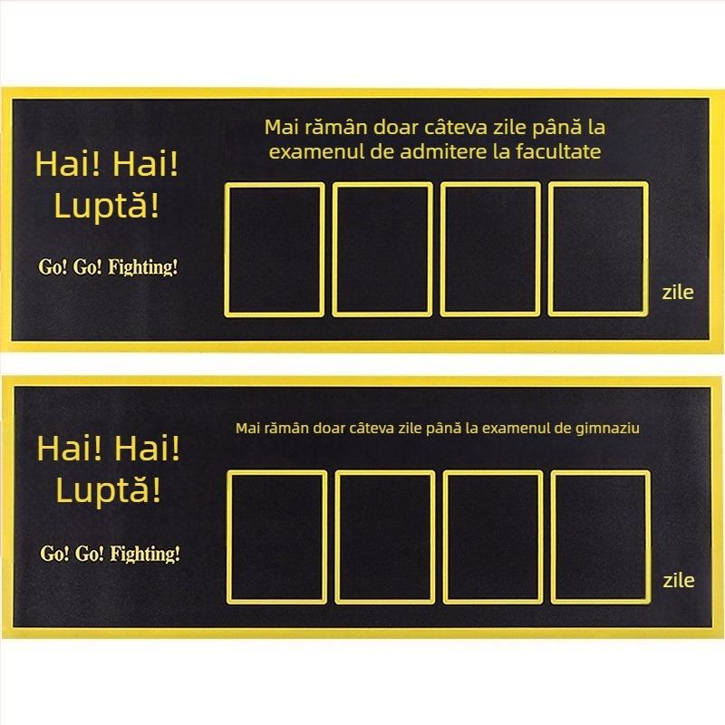 Sticker magnetic pentru perete – liceu, motivație și numărătoare inversă, decor pentru clasă, 1 bucată, PVC, autoadeziv, model grilă/litere/cifre/text